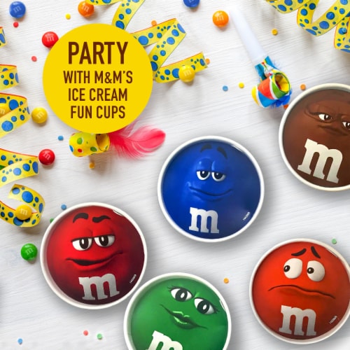 M&M's Vanilla Ice Cream with Chocolate Swirl Fun Cups Perspective: bottom
