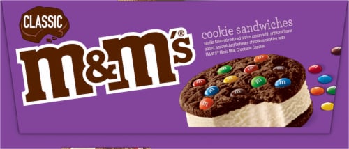 M&M's Classic Ice Cream Cookie Sandwiches Perspective: bottom