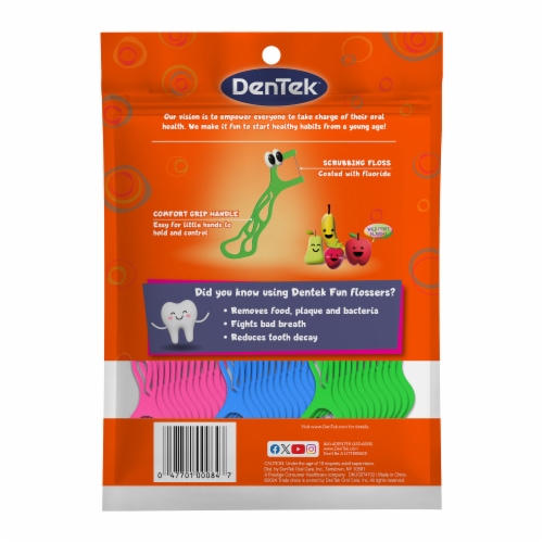 DenTek Kids Fun Flossers Wild Fruit Perspective: bottom