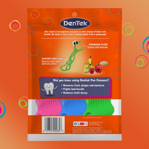 DenTek Kids Fun Flossers Wild Fruit Perspective: bottom