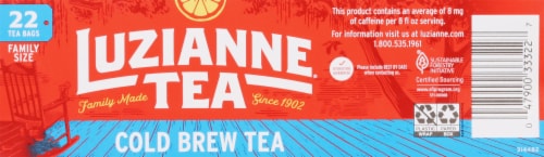 Luzianne® Cold Brew Black Tea Bags Perspective: bottom