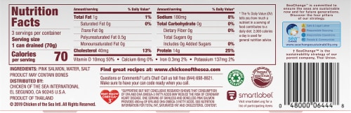 Chicken of the Sea® Skinless and Boneless Pink Salmon Perspective: bottom