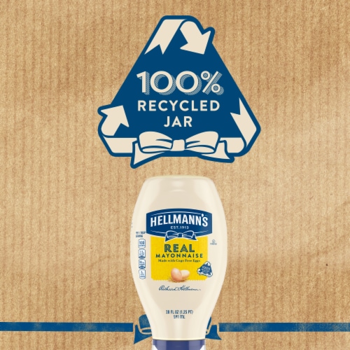 Hellmann's Real Mayo Squeeze Bottle Real Mayonnaise Perspective: bottom