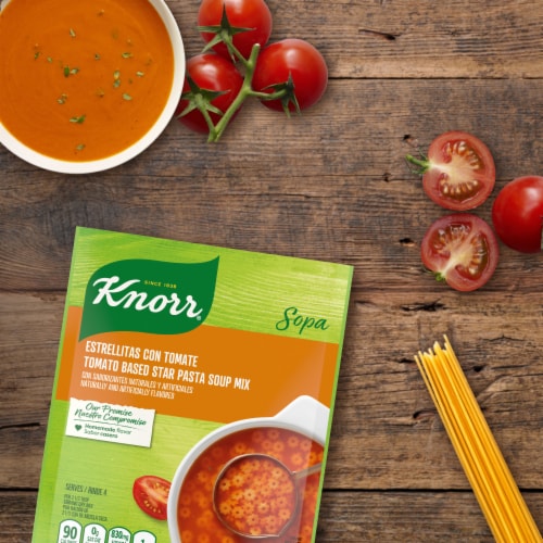 Knorr Tomato Based Noodle Soup Mix Perspective: bottom