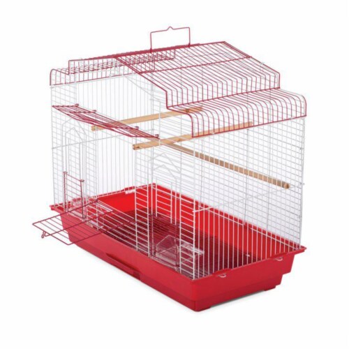 Cockatiel Flight Bird Cage- Red/White Perspective: bottom