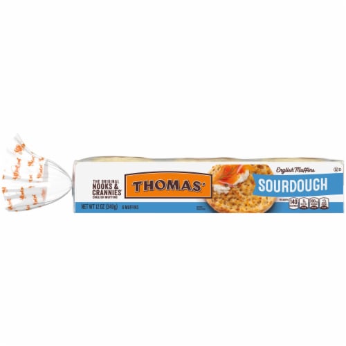 Thomas' Nooks & Crannies Sourdough English Muffins Perspective: bottom