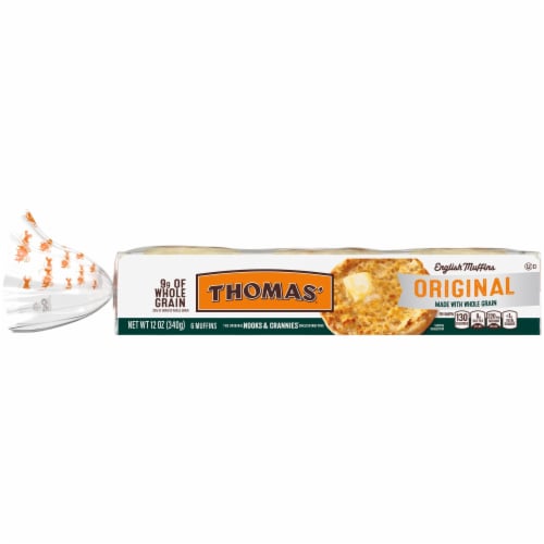 Thomas' Whole Grain English Muffins Perspective: bottom