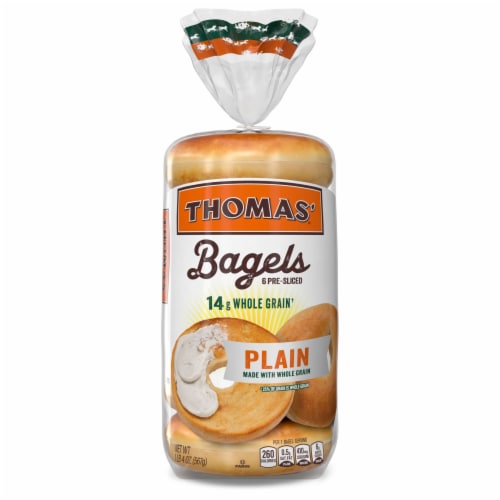 Thomas' Plain Whole Grain Bagels Perspective: bottom