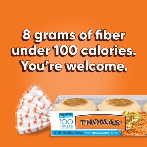 Thomas' Light Multi-Grain English Muffins Perspective: bottom