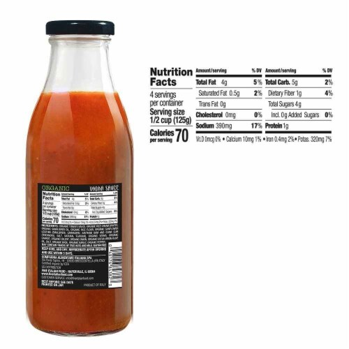 Mantova Organic Vodka Sauce Perspective: bottom