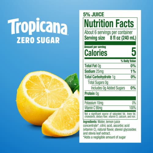 Tropicana Zero Sugar Classic Lemonade Perspective: bottom