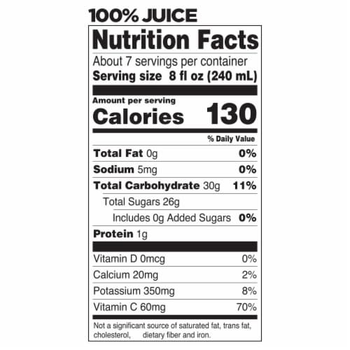 Dole 100% Pineapple Juice, 59 Fl Oz Carton Perspective: bottom