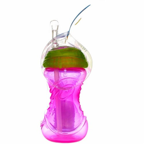 2 Ct 10 oz Nuby Clik-It FlexStraw Sippy Cup 12m+ 