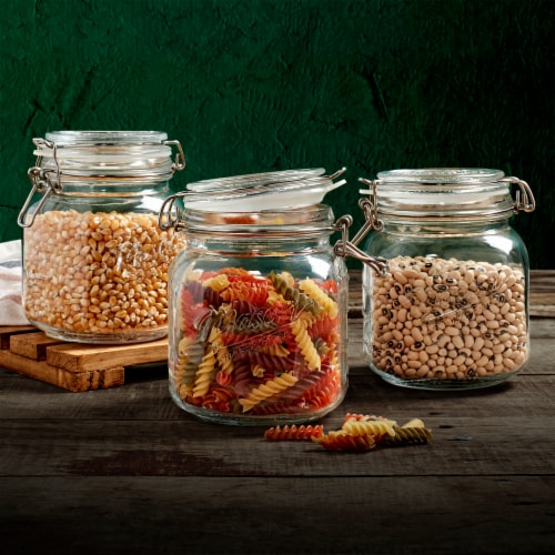 Tabletops Unlimited Mason Glass Clamp Jars Perspective: bottom