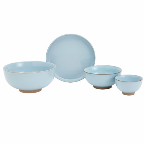 Tabletops Infuse Dining Set - Light Blue Perspective: bottom