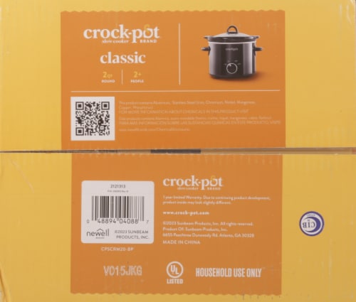 Crock-Pot Original Black Round Slow Cooker Perspective: bottom