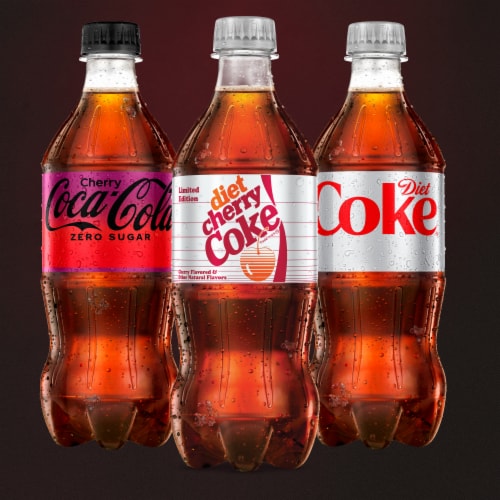 Diet Coke® Cherry Diet Soda Bottle Perspective: bottom
