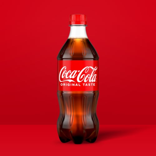 Coca-Cola Original Taste Soda Bottle Perspective: bottom