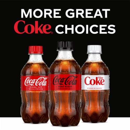 Coca-Cola® Zero Sugar Soda Bottles Perspective: bottom