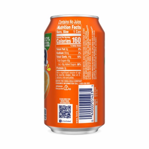 Fanta® Orange Fruit Soda Can Perspective: bottom