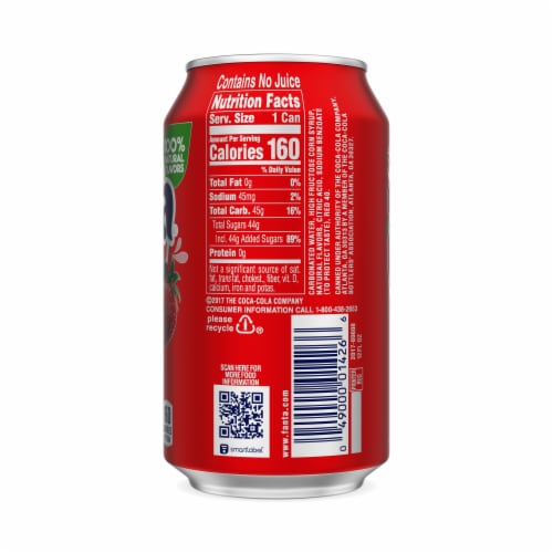 Fanta® Strawberry Caffeine Free Soda Can Perspective: bottom