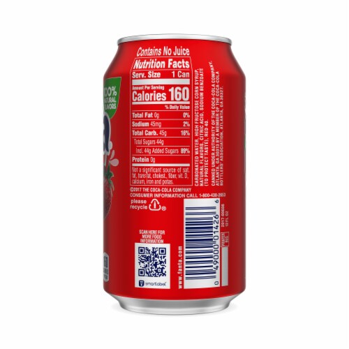 Fanta® Strawberry Caffeine Free Soda Can Perspective: bottom