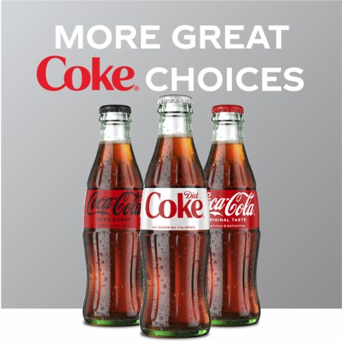 Diet Coke® Soda Glass Bottles Perspective: bottom