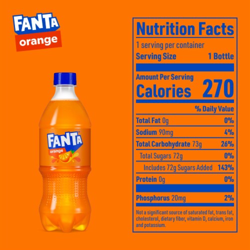 Fanta® Orange Soda Bottle Perspective: bottom