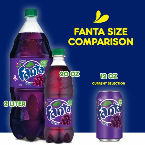 Fanta® Grape Caffeine Free Soda Cans Perspective: bottom