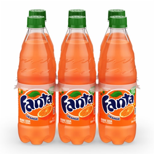 Fanta® Orange Caffeine Free Soda Bottles Perspective: bottom