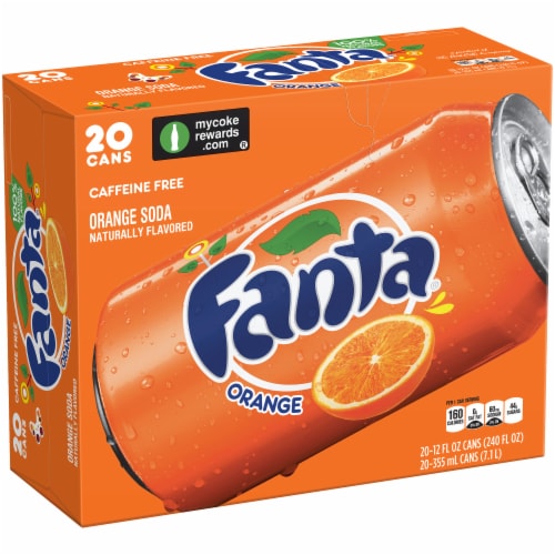 Fanta® Orange Caffeine Free Soda Cans Perspective: bottom