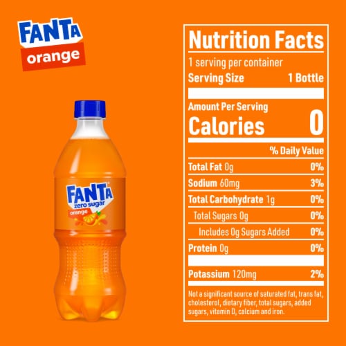Fanta® Orange Zero Sugar Soda Bottle Perspective: bottom