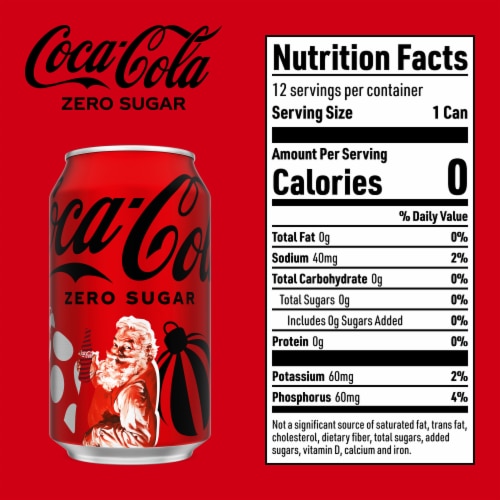 Coca-Cola® Zero Sugar Soda Cans Perspective: bottom