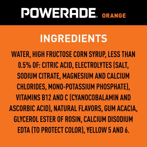 Powerade® Orange Sports Drink Multipack Bottles Perspective: bottom