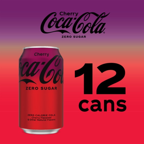 Coca-Cola® Cherry Zero Sugar Soda Can Perspective: bottom