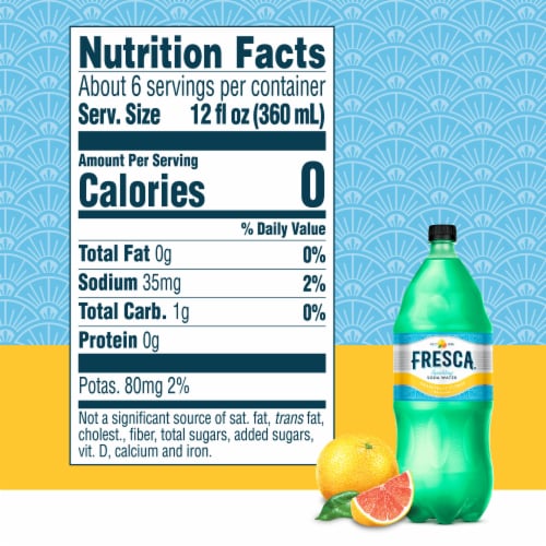 Fresca® Grapefruit Citrus Caffeine Free Soda Bottle Perspective: bottom
