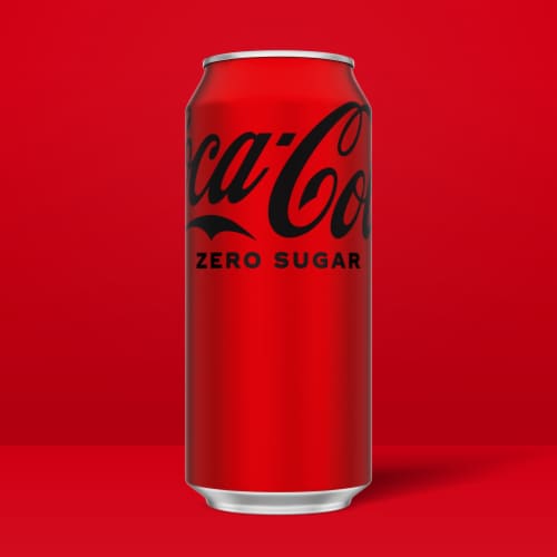 Coca-Cola Zero Sugar Soda Can Perspective: bottom