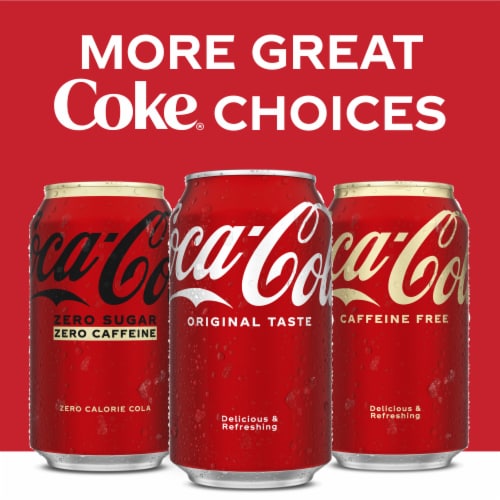 Coca-Cola® Zero Sugar Caffeine Free Soda Cans Perspective: bottom