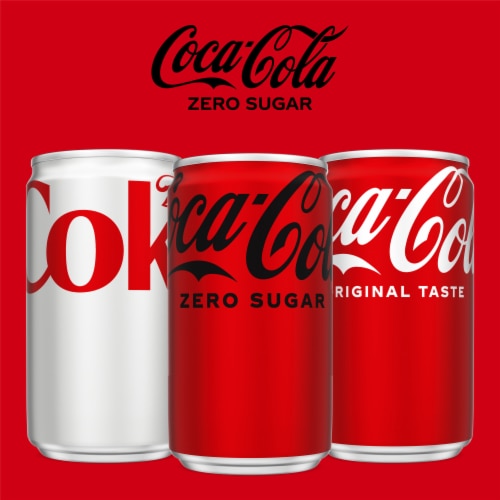 Coca-Cola Zero Sugar Soda Mini Cans Perspective: bottom