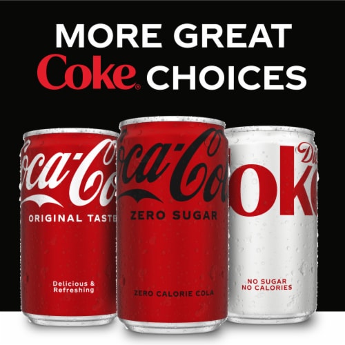 Coca-Cola Zero Sugar Soda Mini Cans Perspective: bottom
