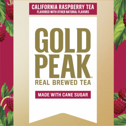 Gold Peak Raspberry Flavored Iced Tea Drink Perspective: bottom