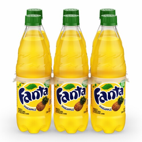 Fanta® Pineapple Caffeine Free Soda Bottles Perspective: bottom
