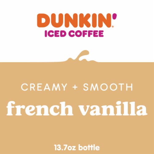 Dunkin' French Vanilla Iced Coffee Bottle Perspective: bottom