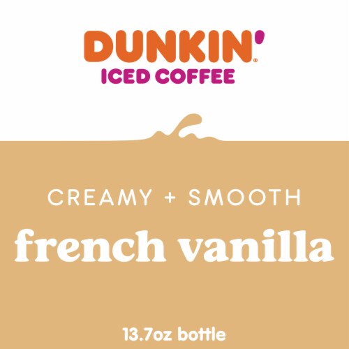 Dunkin' French Vanilla Iced Coffee Bottle Perspective: bottom