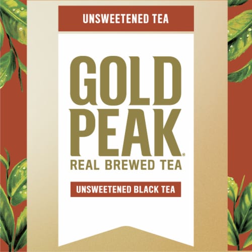 Gold Peak Unsweetened Black Iced Tea Drink Perspective: bottom