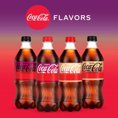Coca-Cola® Zero Sugar Cherry Soda Bottles Perspective: bottom