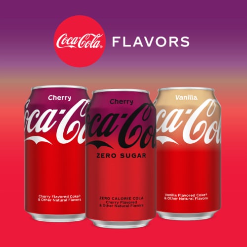 Coca-Cola® Cherry Zero Sugar Mini Cans Perspective: bottom