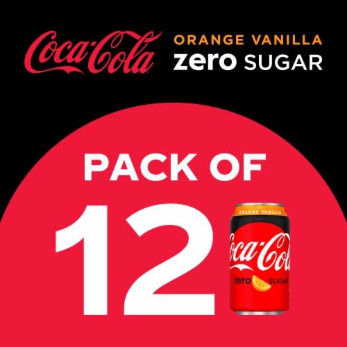 Coca-Cola® Orange Vanilla Zero Sugar Soda Cans Perspective: bottom