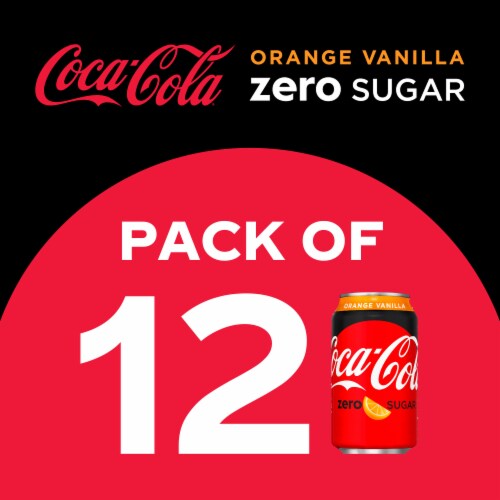Coca-Cola® Orange Vanilla Zero Sugar Soda Cans Perspective: bottom