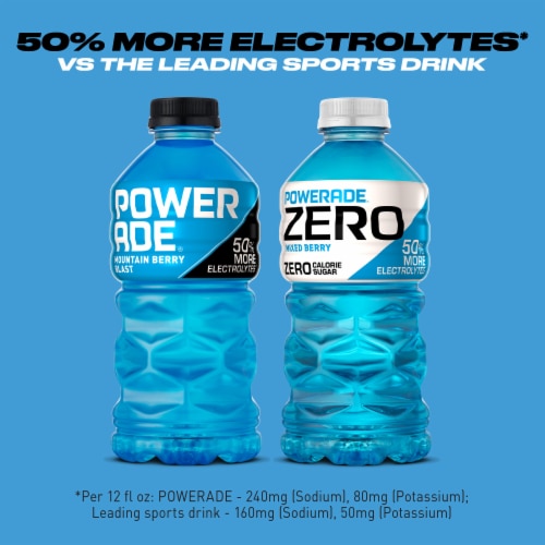 Powerade® Blue Blueberry Sports Drink Bottle Perspective: bottom